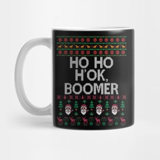 Ok Boomer Funny Ugly Christmas Sweater Gen Z Mug